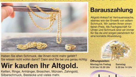 Imageanzeige Gold zu Geld