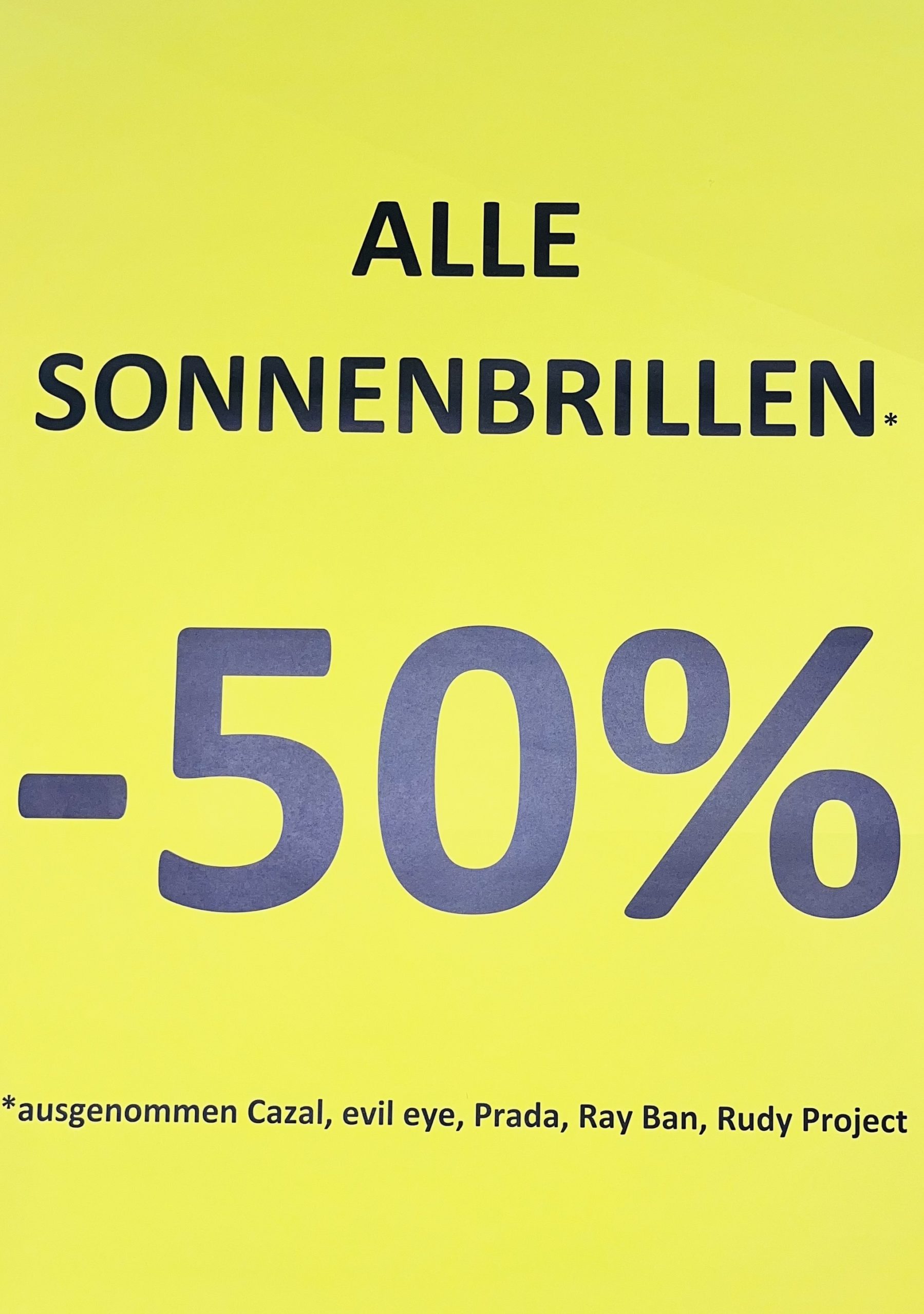 50% Sonnenbrillen